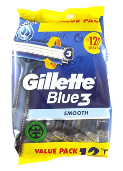 Gillette Blue3 maszynki jednorazowe 12szt Smooth