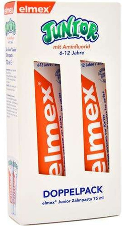 Elmex 2x75ml pasta do zębów Junior 6-12 lat