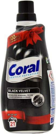 Coral 21 prań płyn do pr. Black Velvet 1,5l