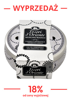 Tesori d'Oriente 200g świeca zap. Muschio Bianco