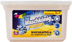 Waschkönig 14 prań Kapsułki 3w1 Sensitive