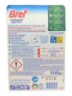Bref Power Activ kulki do WC 2x50g Lavender