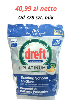 #DREFT PLATINUM 75szt kaps. do zmywarki Lemon