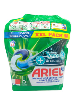 $Ariel 65 prań kaps. 4in1 Touch of Lenor (worek)