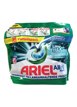 $Ariel 38 prań kaps. 3in1 Uniwersal Touch of Lenor