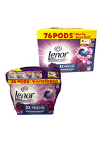 Lenor 2x38 prań kapsułki 3in1 Kolor Amethyst