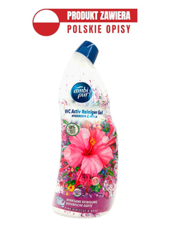 Ambi Pur 750ml Żel do WC Pink Hibiscus & Rose