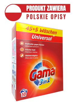 Gama (Vizir) 45+5 prań proszek Uniwersal 3kg