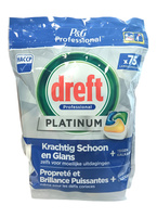 $DREFT PLATINUM 75szt kaps. do zmywarki Lemon