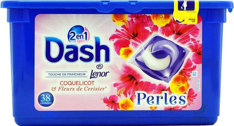 Dash 38 prań kapsułki Uniw.2in1 Perles Coquelicot, Kapsułki
