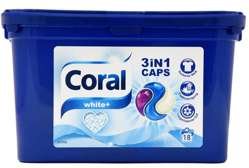 Coral 18 prań kapsułki 3w1 White+