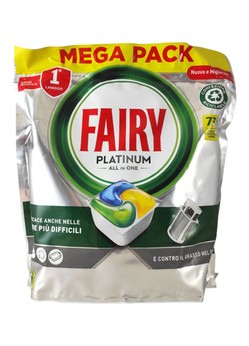 Fairy Platinum 73szt kaps. do zmywarki Lemon