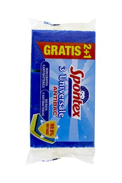 Spontex gąbki do naczyń 2+1szt (niebieskie) 