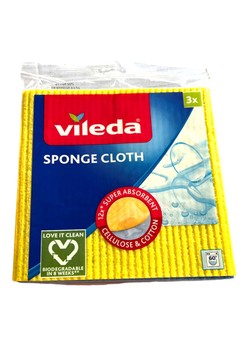 Vileda Sponge Cloth ściereczki gąbczaste 3 sztuki